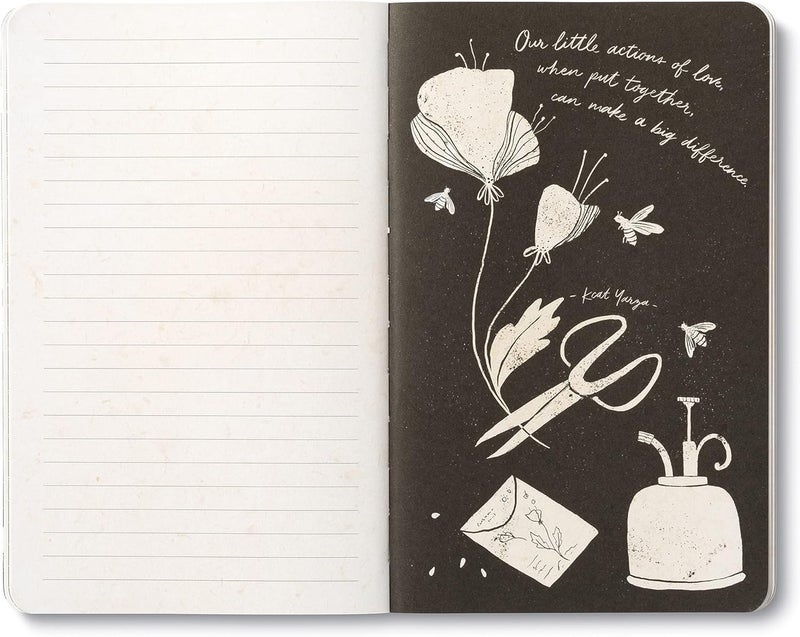 Compendium Softcover Journal - The heart that gives, gathers. – A Write Now Journal with 128 Lined Pages, 5″W x 8″H - Image 4